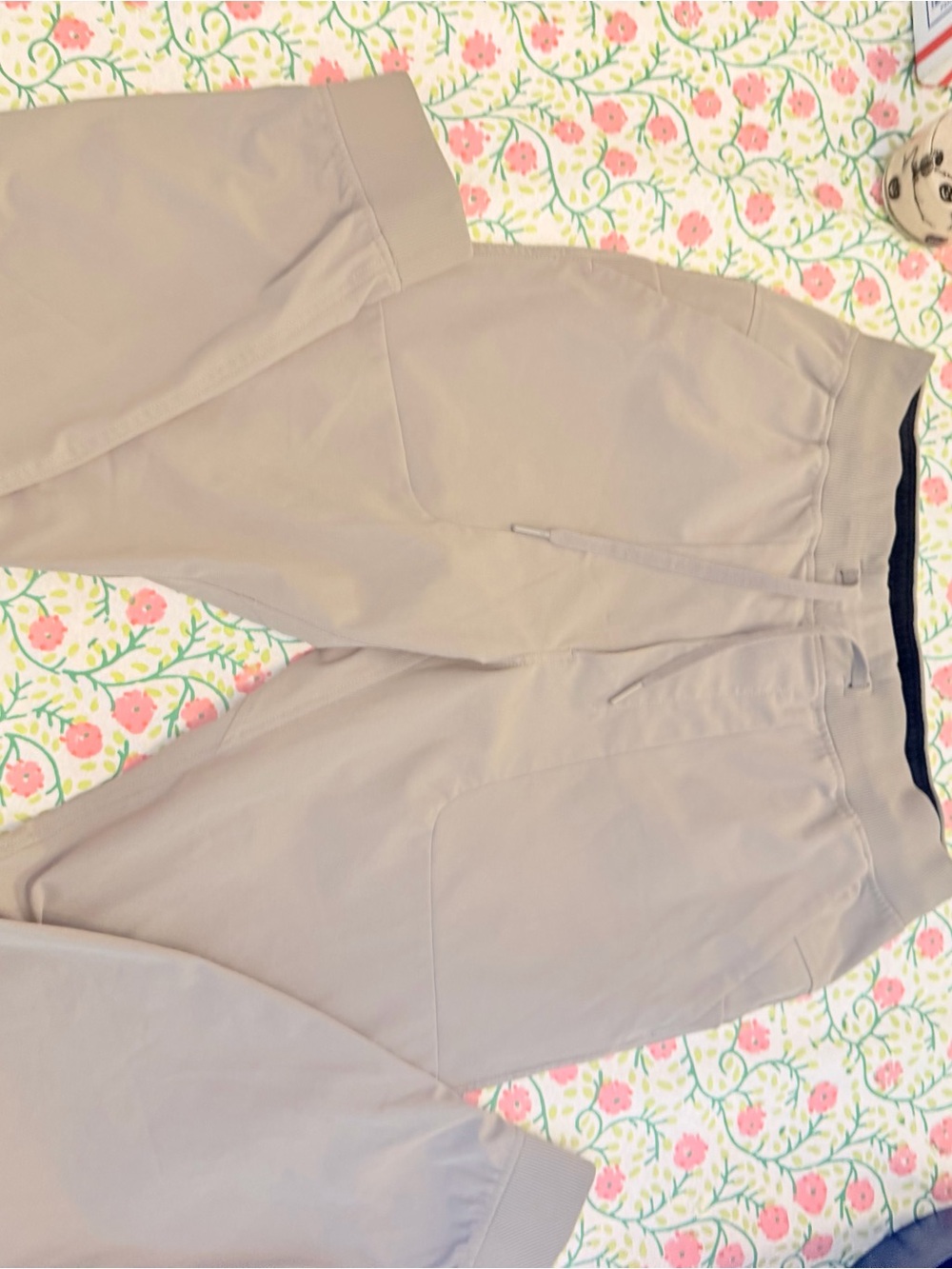 lululemon athletica Women's Light Taupe Tie-Waist Joggers